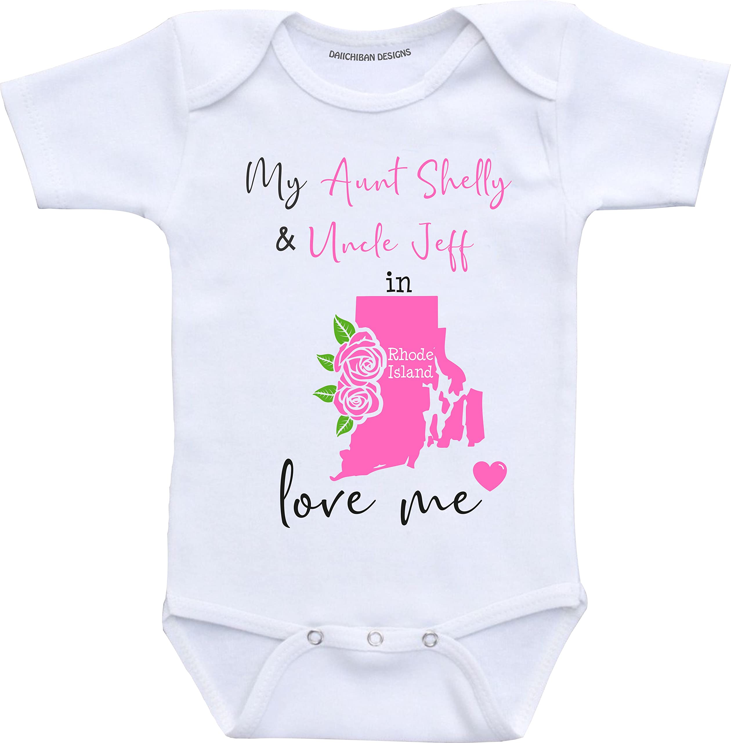 Daiichiban Designs Custom Aunt and Uncle baby gifts Rhode Island baby clothes