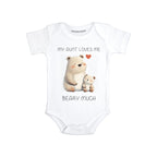 Daiichiban Designs My Aunt Loves Me Beary Much Baby Bodysuit –Newborn Boy Girl Clothes