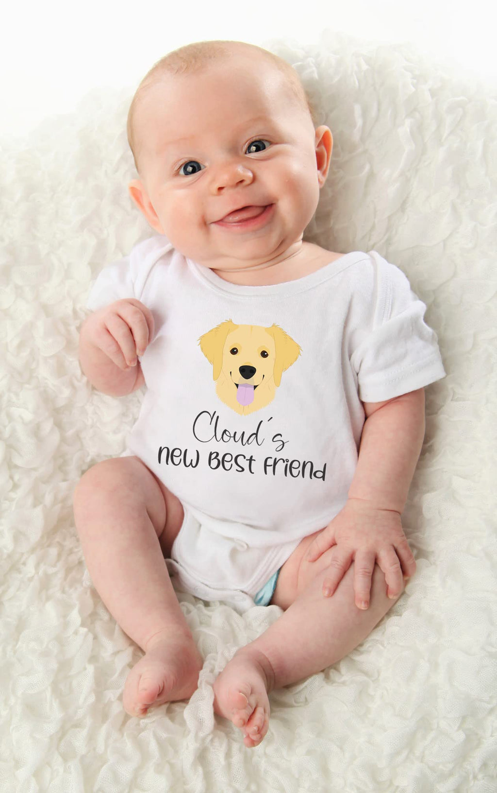 Personalized Dog baby clothes Golden Retriever baby gifts