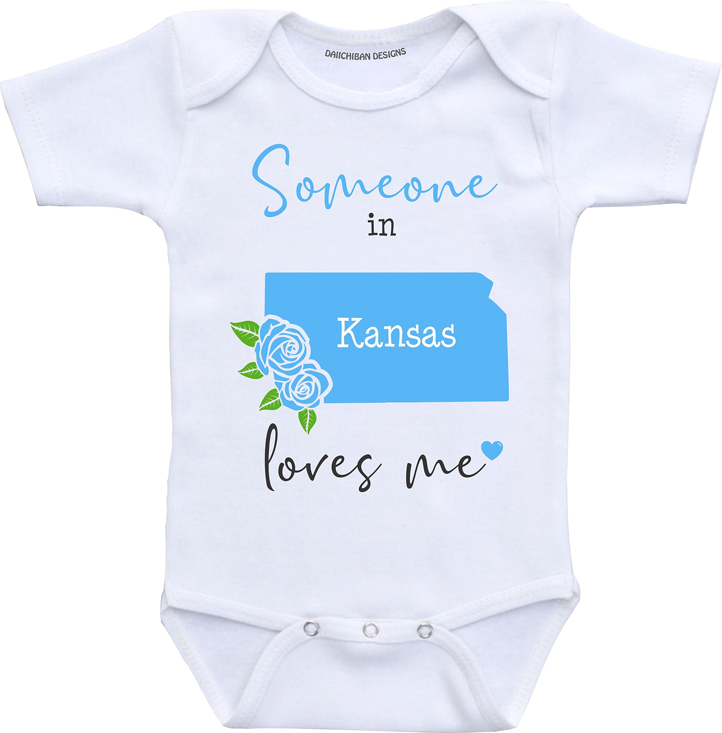 Daiichiban Designs Someone in California loves me baby gifts customizable