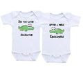 Daiichiban Designs See you later Alligator After a while Crocodile Twin baby clothes