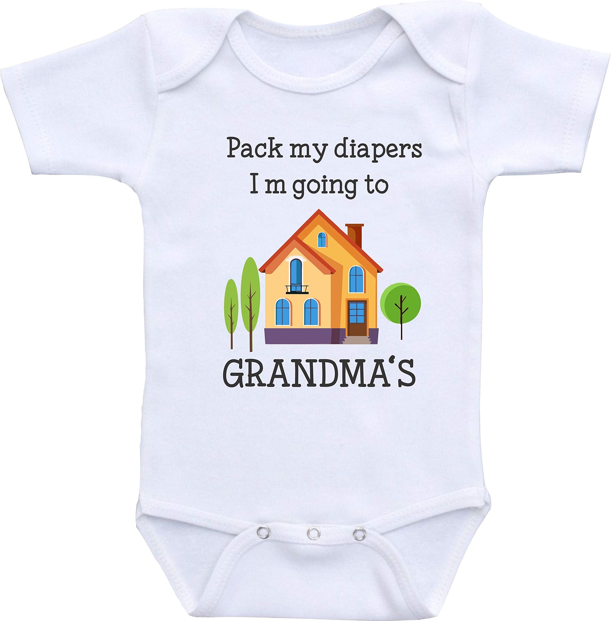 Daiichiban Designs Pack my diapers I'm going to Grandma's infant bodysuit