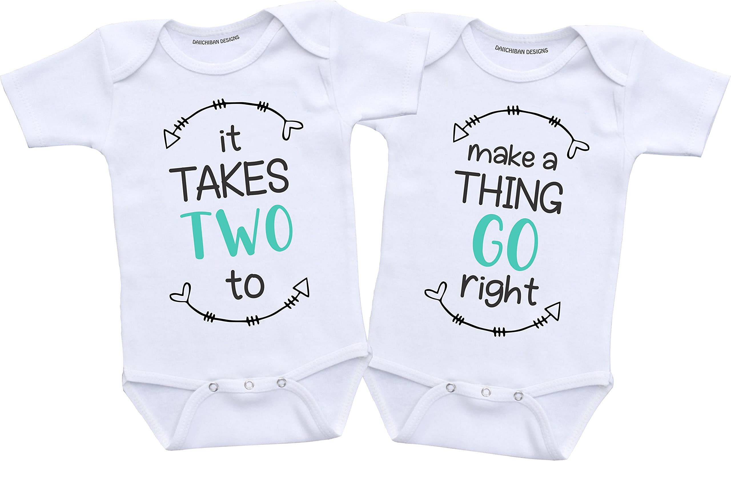 Daiichiban Designs Funny matching twin outfits