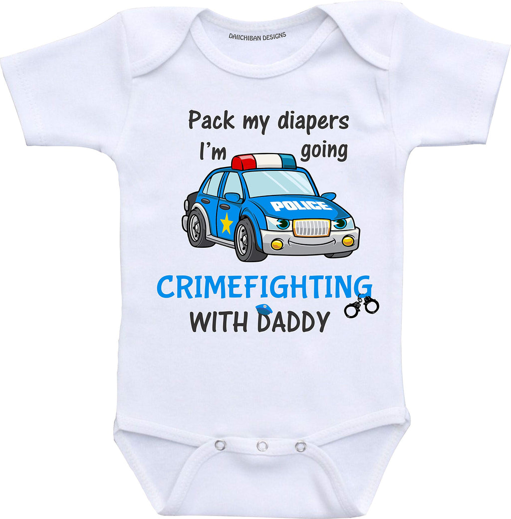 Daiichiban Designs Police Officer Baby Clothes Infant Police Onsie