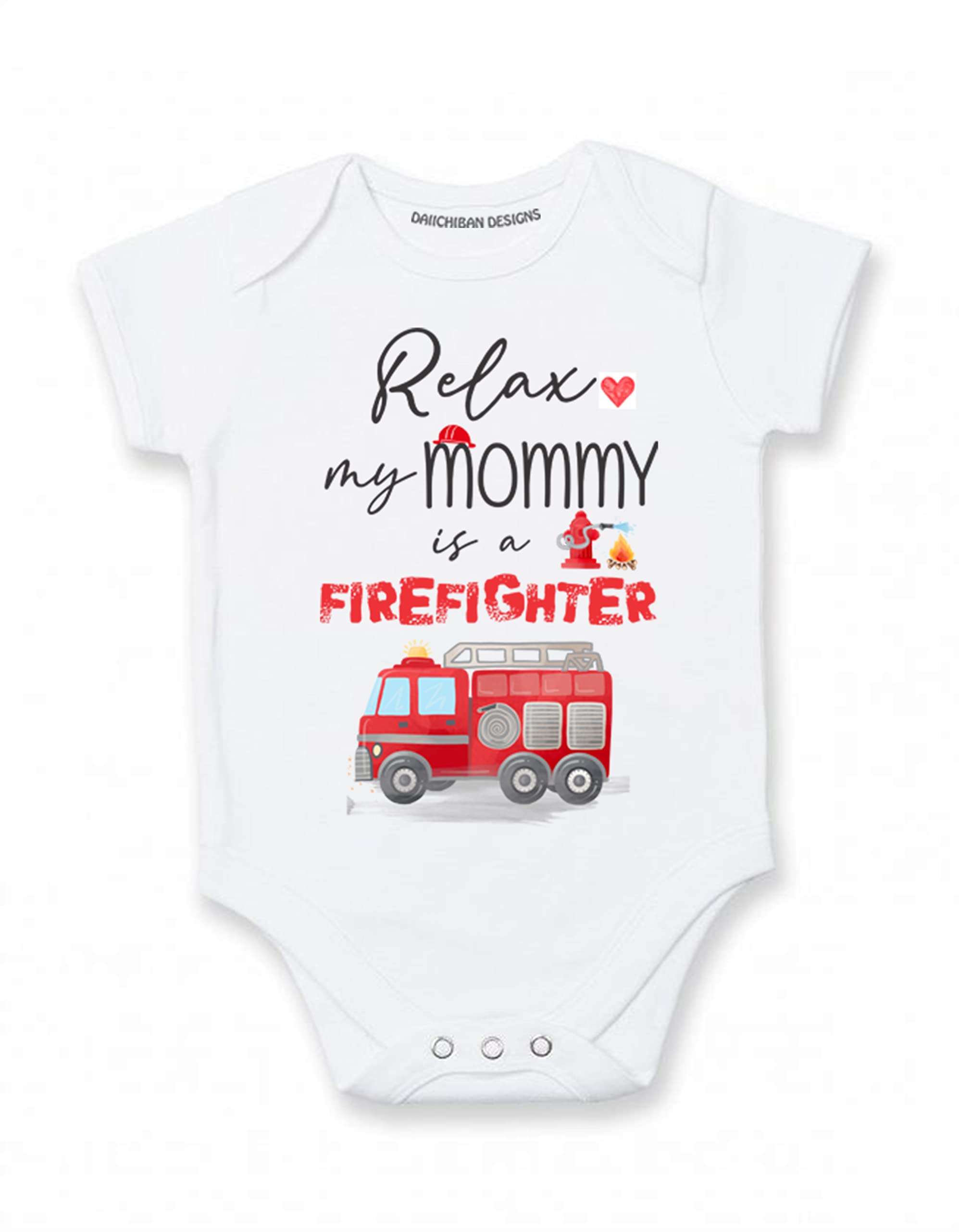 My Mommy is a firefighter baby clothes Firefighter mom baby gifts