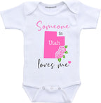 Daiichiban Designs Someone in Utah loves me baby clothes Custom baby gifts