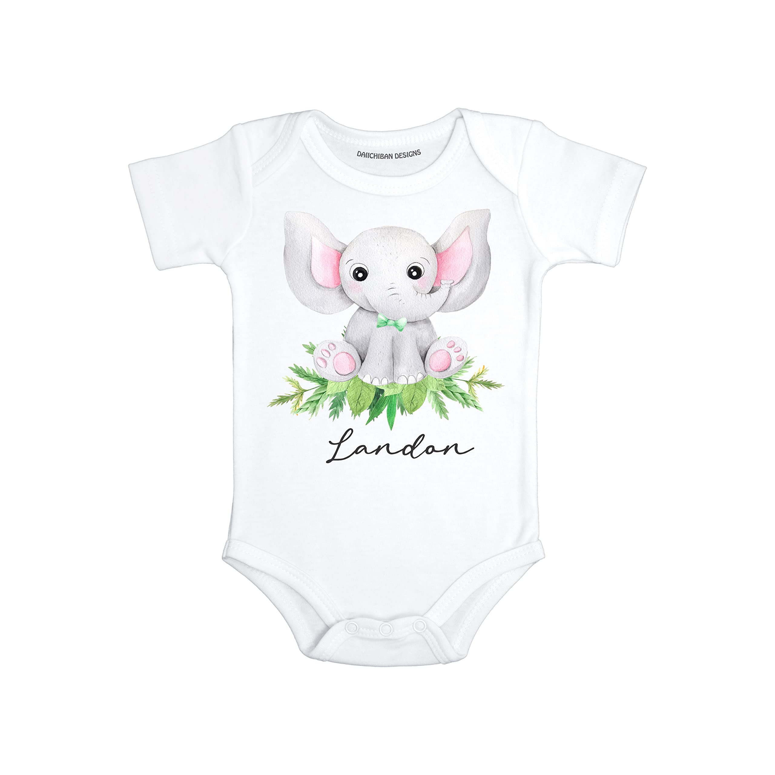 Daiichiban Designs Personalized baby gifts with name Elephant baby shower gifts for boys