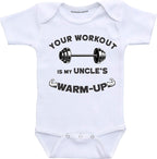 Funny Uncle Baby Clothes Work Out Baby Outfit Infant Baby Bodysuit