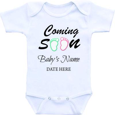 Daiichiban Designs Custom Pregnancy Announcement Grandparents Coming Soon Personalized baby reveal gifts