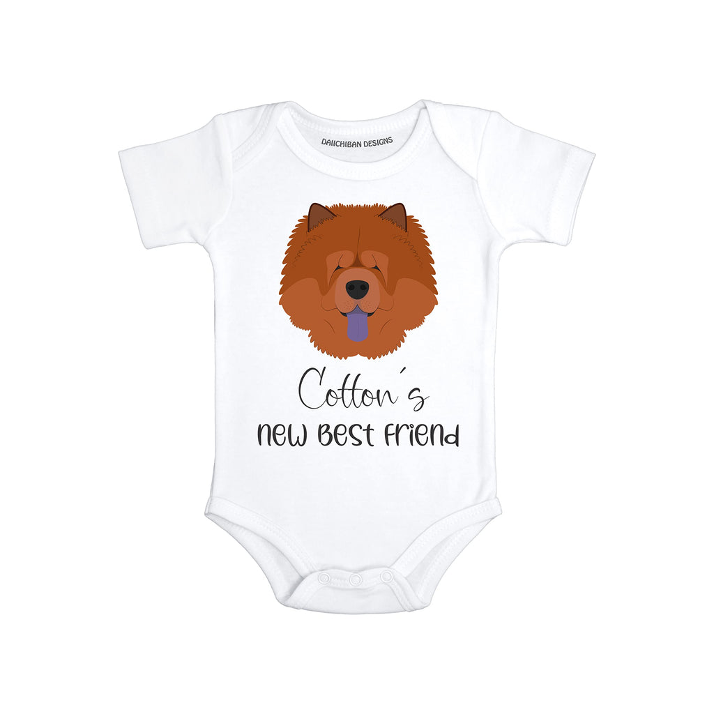 Custom Dog baby gifts Personalized Chow chow baby clothes