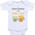 Daiichiban Designs Custom Aunt baby gift Auntie is my Bestie personalized baby clothes infant bodysuits
