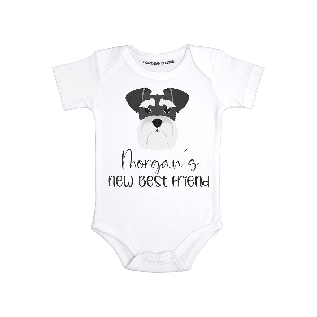 Personalized Dog baby clothes Schnauzer baby gifts