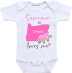 Daiichiban Designs Someone in Oregon loves me baby clothes Custom baby gifts