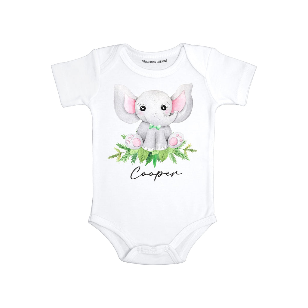 Daiichiban Designs Personalized baby gifts with name Elephant baby shower gifts for boys