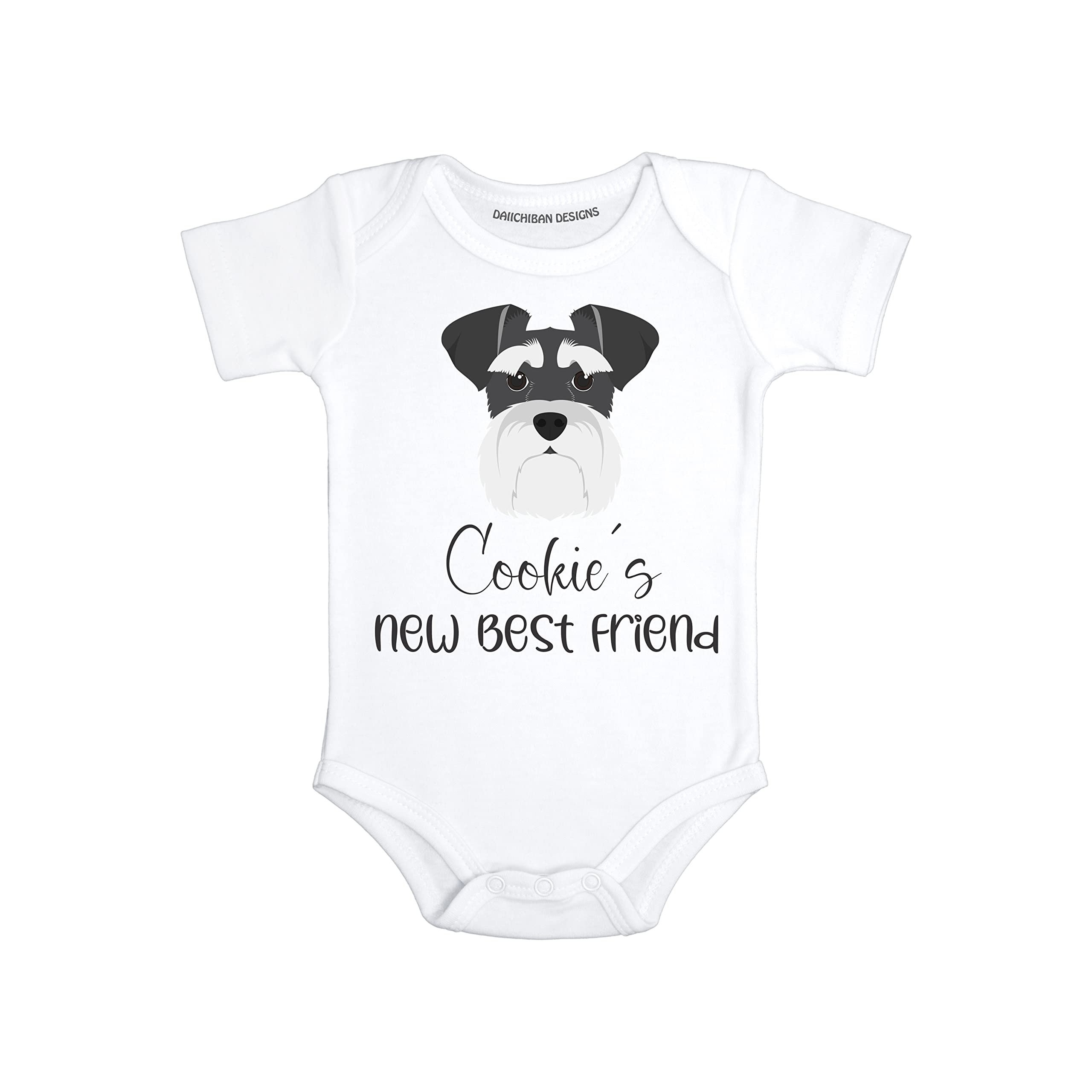 Personalized Dog baby clothes Schnauzer baby gifts