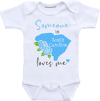 Daiichiban Designs Someone in South Carolina loves me baby clothes Custom baby gifts