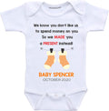 Daiichiban Designs Funny Pregnancy Announcement Custom baby announcement bodysuits