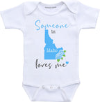 Daiichiban Designs Someone in Iowa loves me baby clothes infant creeper State customized gifts for babies