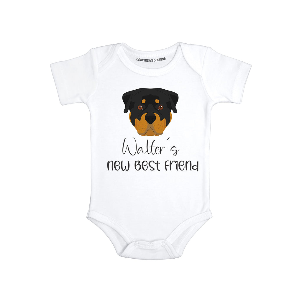 Personalized Rottweiler baby clothes Dog sibling baby outfit