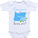 Daiichiban Designs Someone in Oregon loves me baby clothes Custom baby gifts
