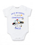Daiichiban Designs My Uncle is a police officer baby clothes Uncle police baby gifts