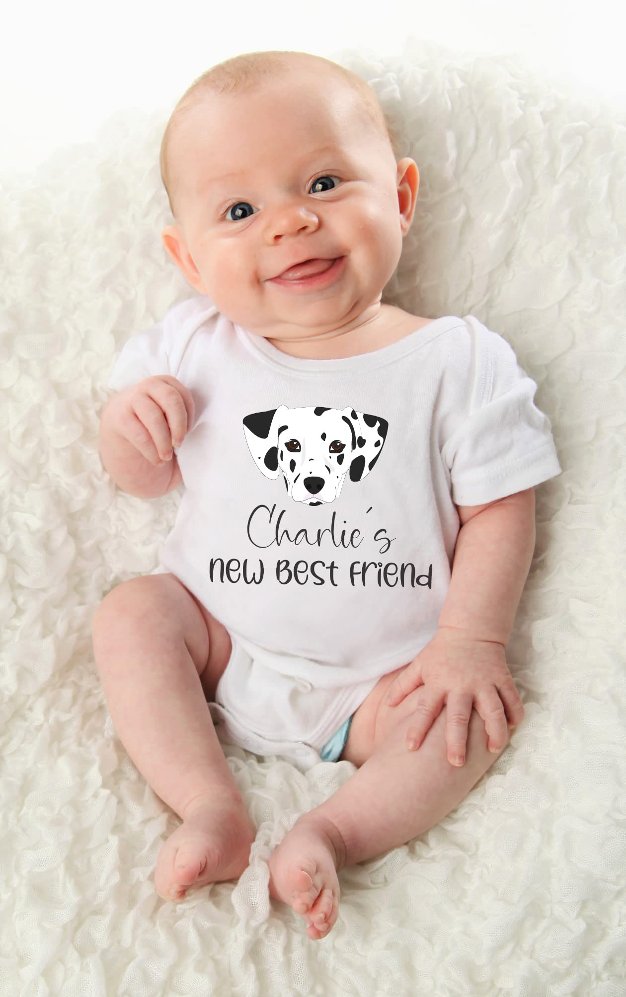 Personalized Dog baby gifts Dalmatian baby clothes