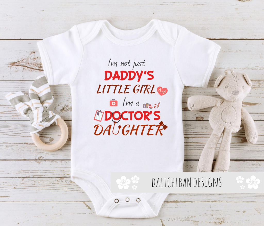 Daiichiban Designs Dad is a doctor baby clothes romper bodysuits