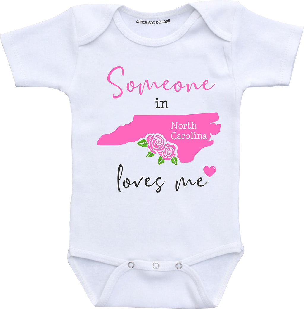 Daiichiban Designs Someone in North Carolina loves me Custom baby gifts