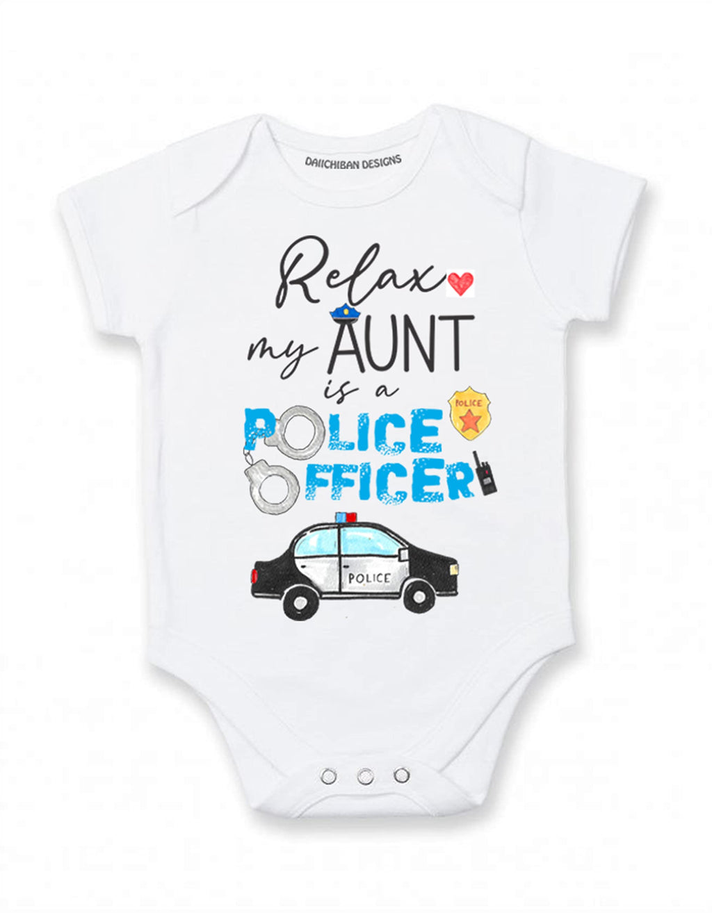 My Aunt is a police officer baby clothes Auntie police baby gifts