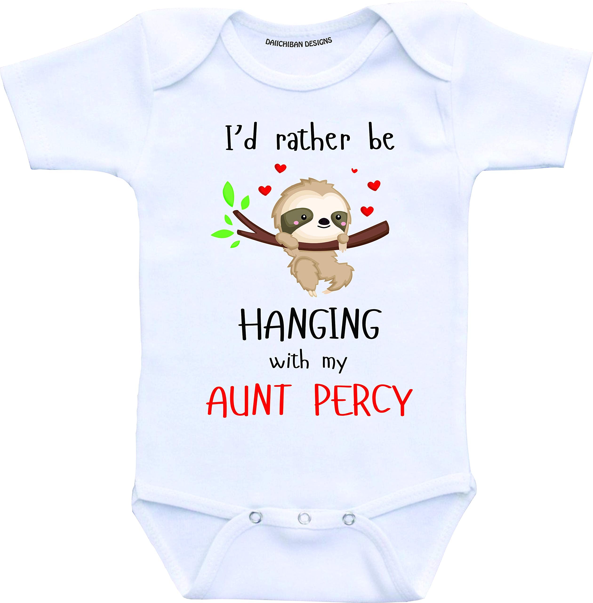 Daiichiban Designs Custom Aunt baby boy clothes baby girl clothes auntie sayings gift
