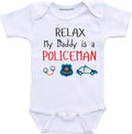 Daiichiban Designs My dad is a police officer baby outfit