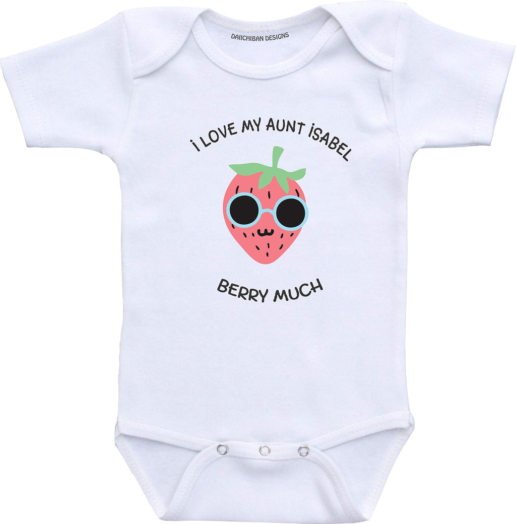 Custom I love my Auntie baby clothes niece nephew gifts from Aunt