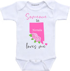 Daiichiban Designs Someone in Arkansas loves me baby gifts customizable