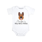 Personalized dog baby clothes with name German shepherd baby gifts