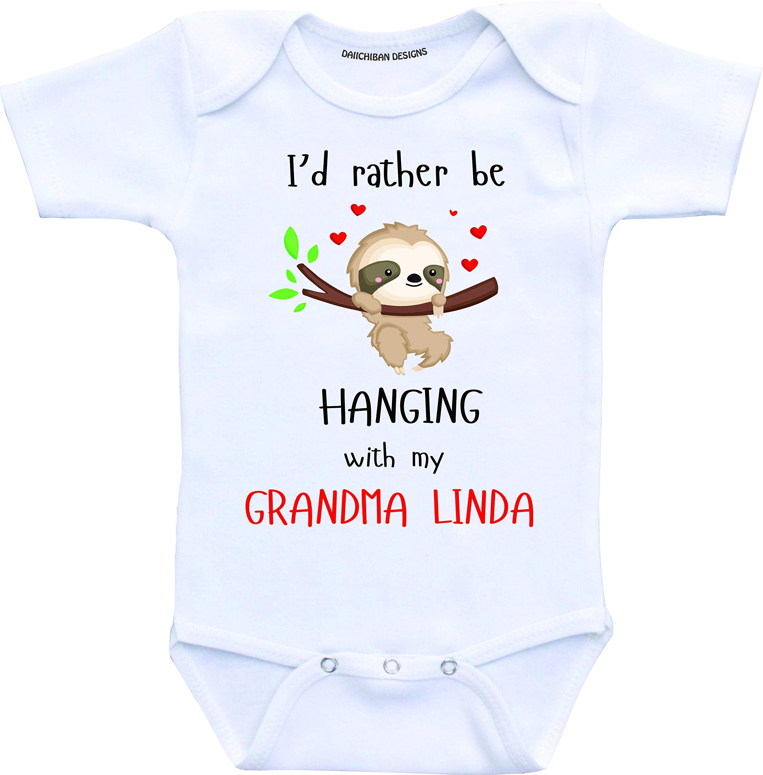 Daiichiban Designs Custom grandma baby clothes grandson gifts granddaughter shirts