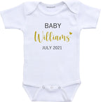 Daiichiban Designs Custom Pregnancy reveal baby clothes baby announcement gifts