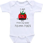 Daiichiban Designs I am so loved from my head tomatoes cute infant bodysuits