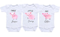 Daiichiban Designs Funny Triplets baby outfit personalized name baby outfit set of 3