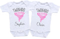 Daiichiban Designs Funny Twin baby girl gifts Personalized Twins outfits girls