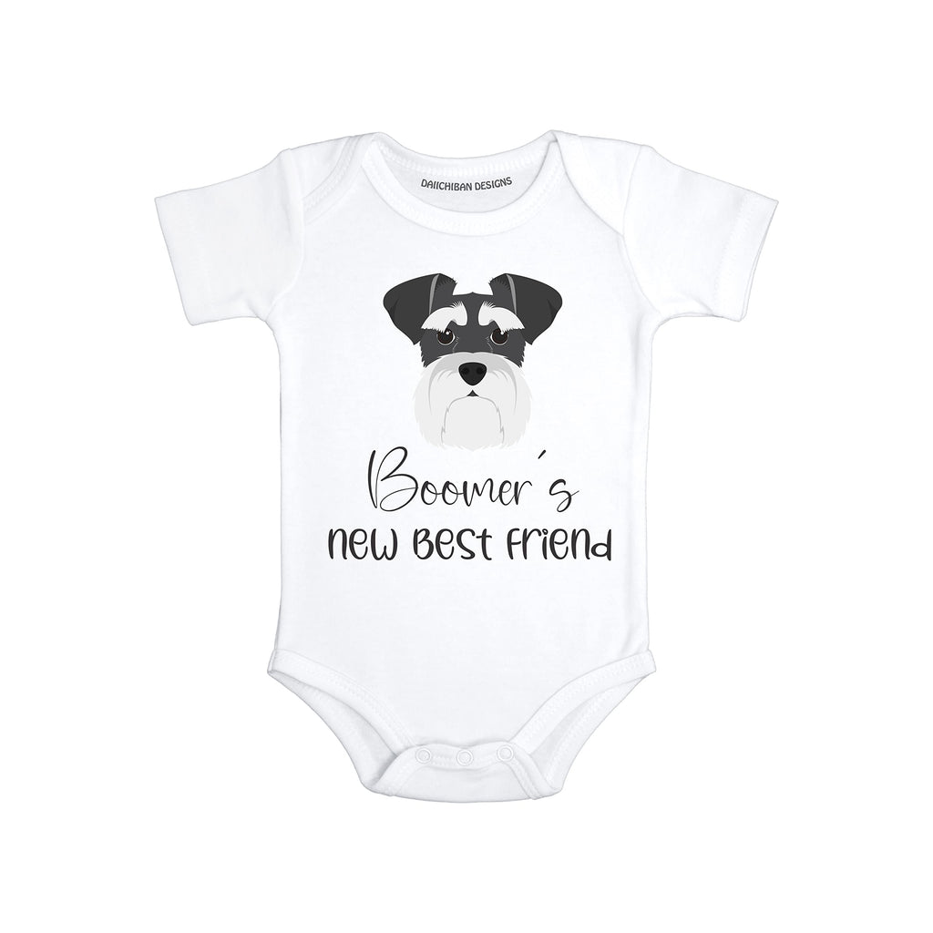 Personalized Dog baby clothes Schnauzer baby gifts
