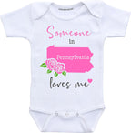 Daiichiban Designs Someone in Pennsylvania loves me baby clothes Custom baby gifts
