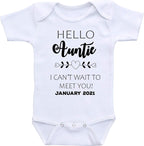Custom Auntie Pregnancy Announcement Gift Infant Bodysuit
