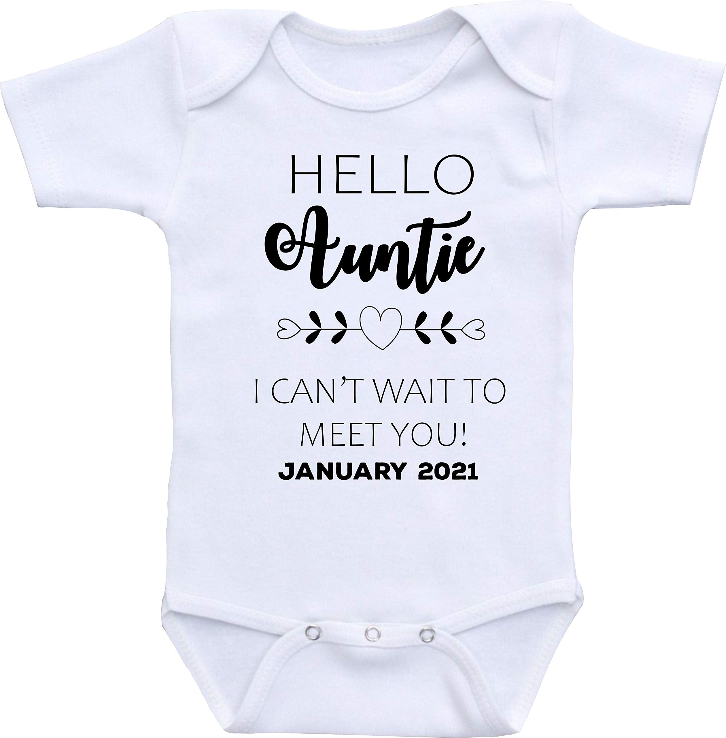 Custom Auntie Pregnancy Announcement Gift Infant Bodysuit