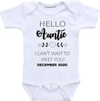 Custom Auntie Pregnancy Announcement Gift Infant Bodysuit