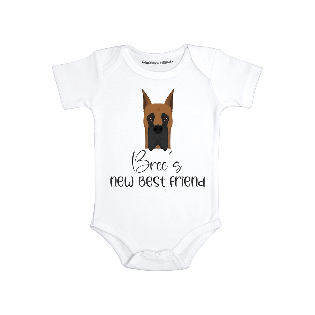 Personalized Great Dane baby clothes Dog sibling baby outfit
