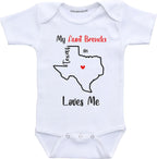 Daiichiban Designs My Aunt in Texas Loves Me Custom auntie baby clothes