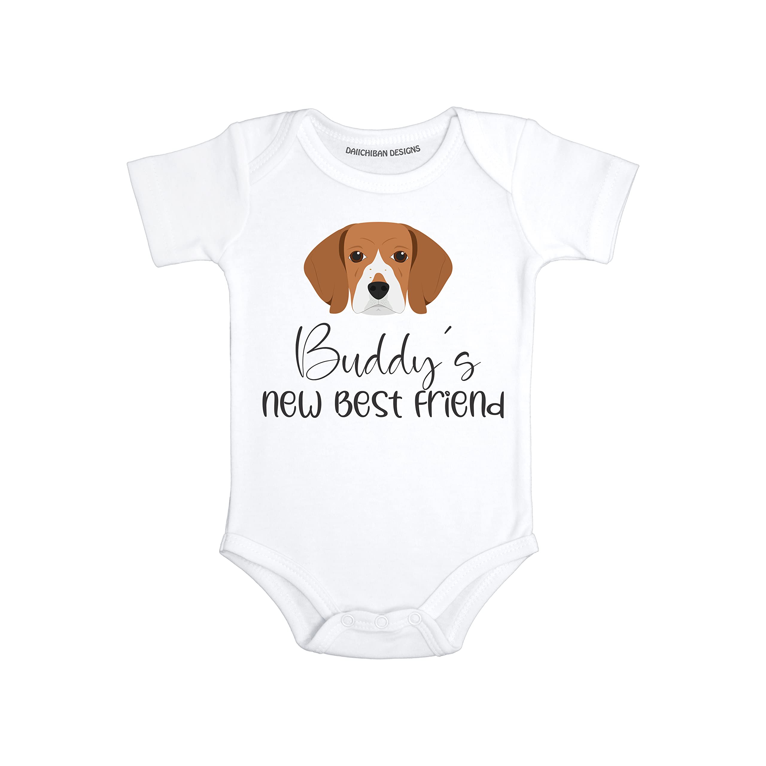 Personalized Dog baby bodysuit Beagle baby clothes