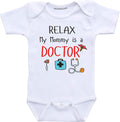 Daiichiban Designs Relax my Mommy is a doctor baby outfit daughter son doctor shirt