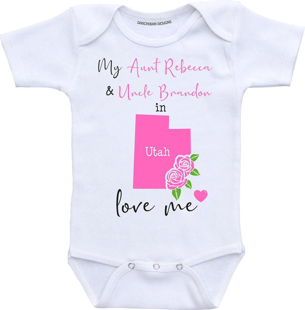 Daiichiban Designs Aunt and Uncle baby gifts Customizable Oregon baby clothes