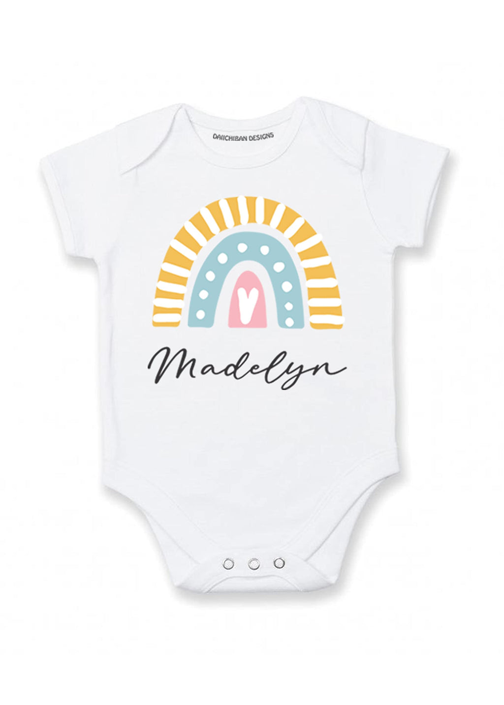 Personalized baby girl gifts with name Rainbow baby clothes girl